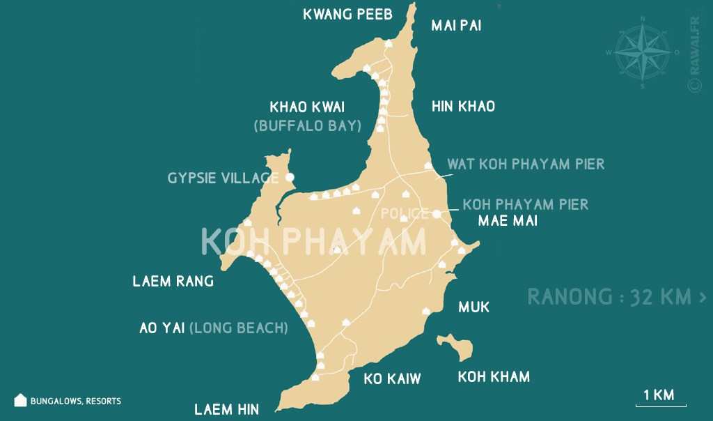 carte de koh kho khao