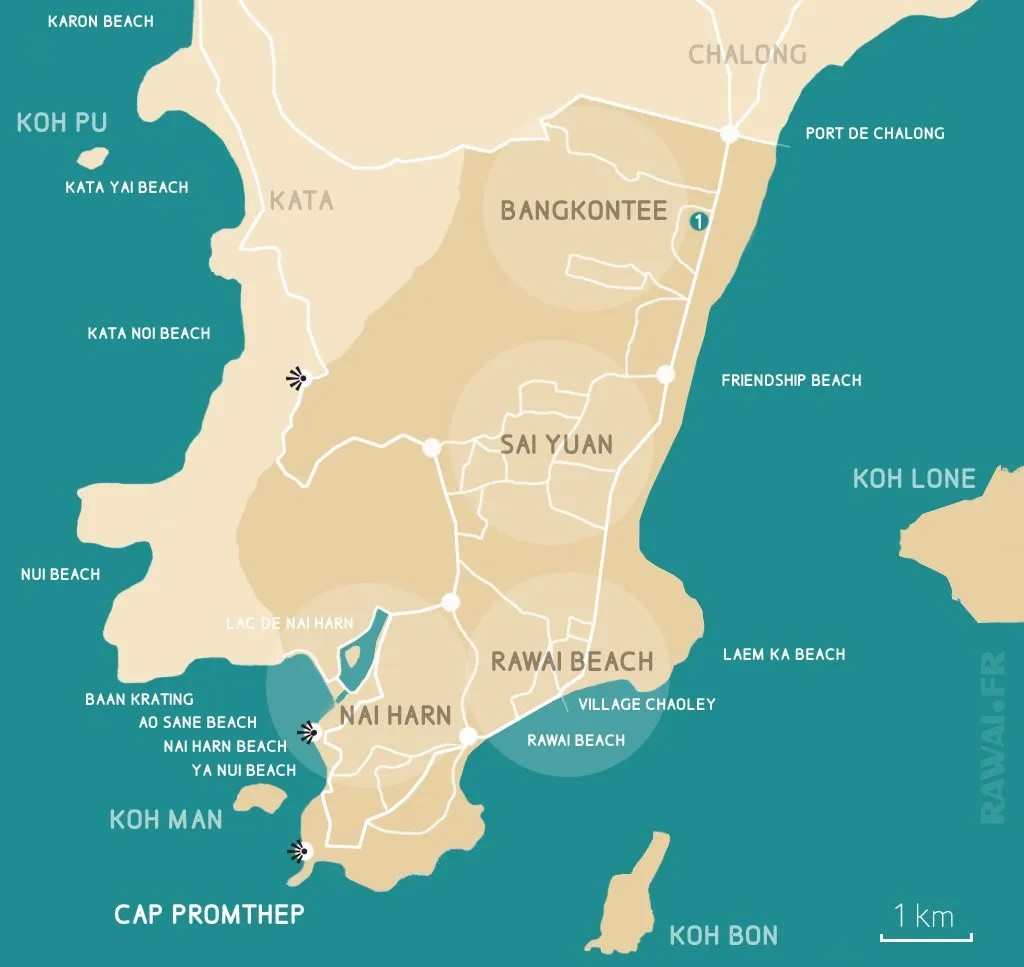 Carte de Rawai sous district