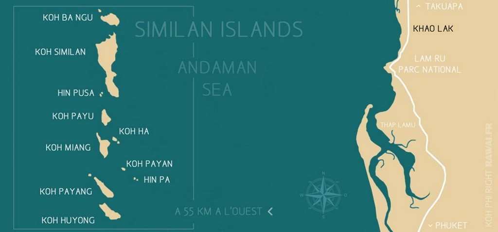 CARTE DES ILES SIMILAN