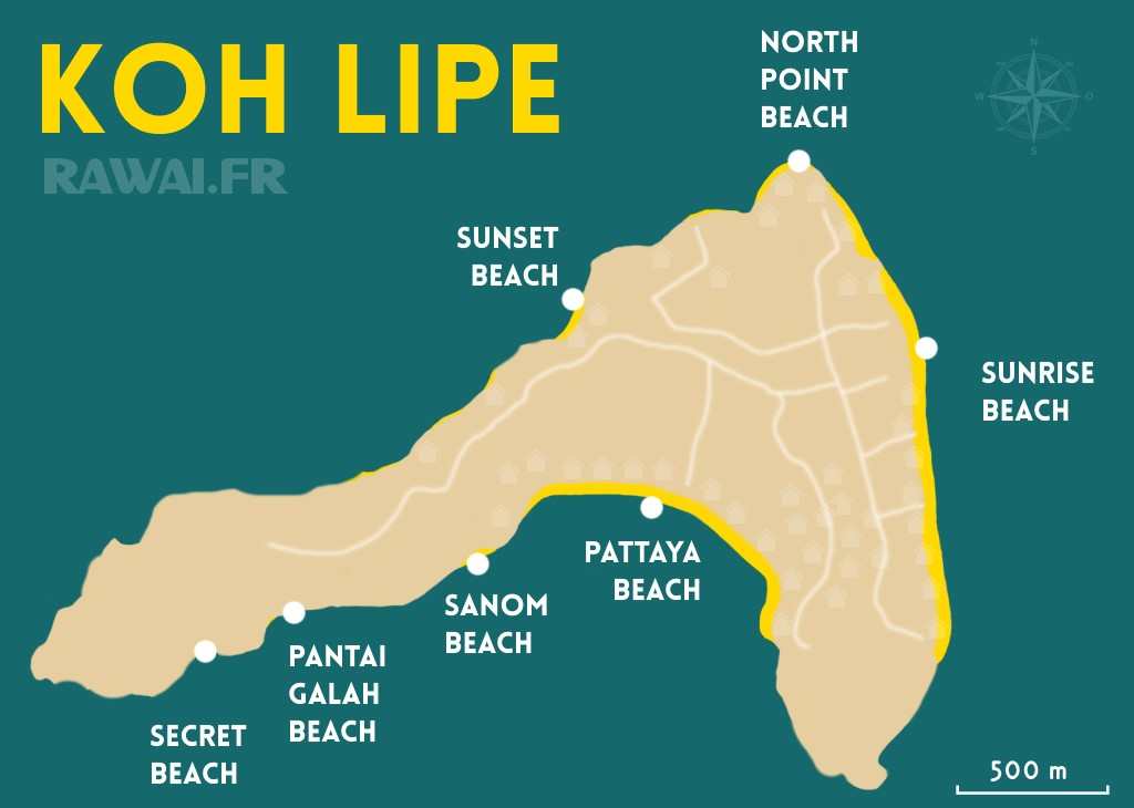 KOH LIPE MAP THAILAND