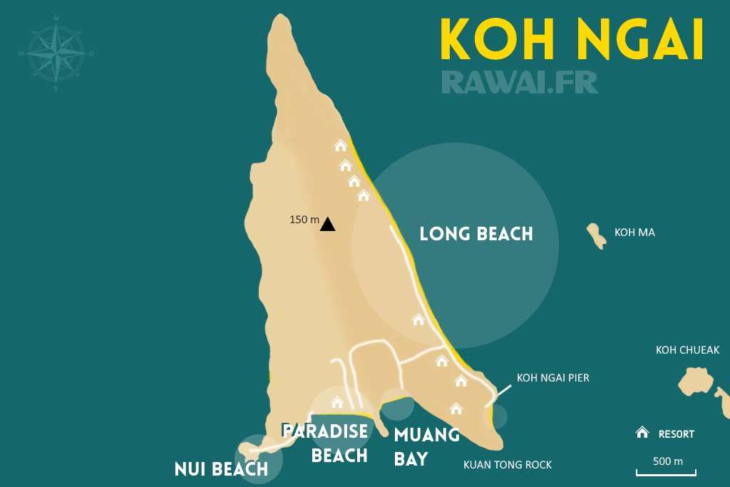 KOH NGAI MAP THAILAND