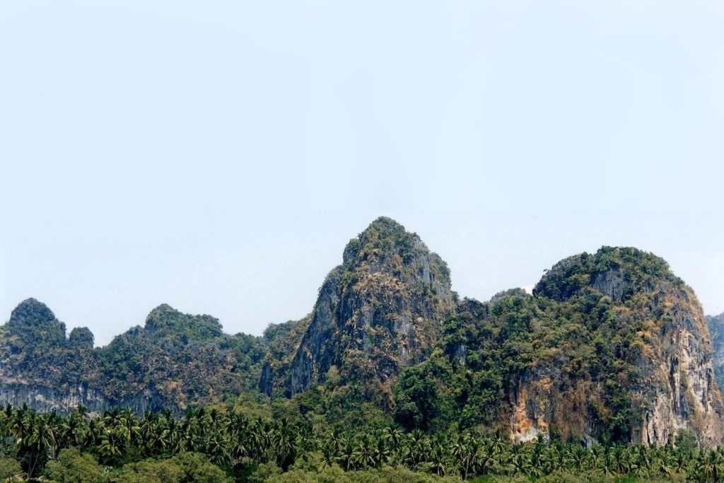 Le relief karstique de Railay en Thaïlande