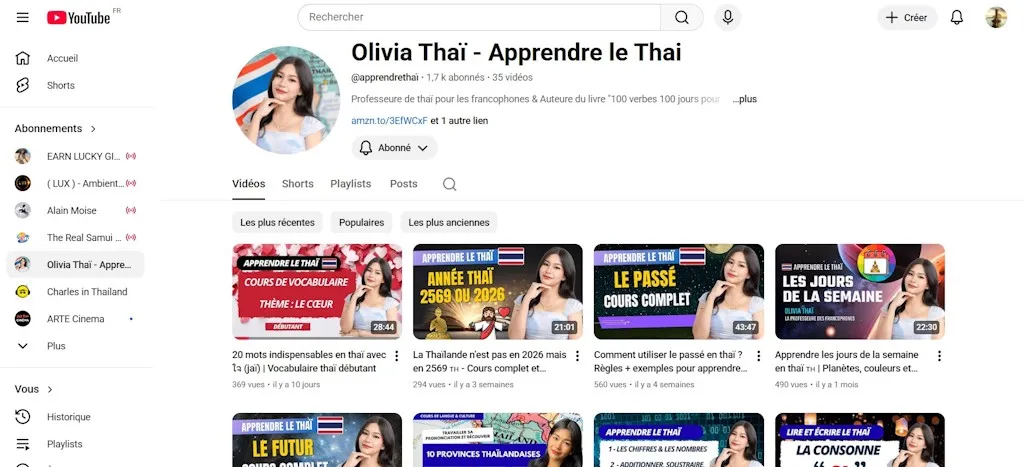 OLIVIA THAI APPRENDRE LE THAT  YOUTUBE