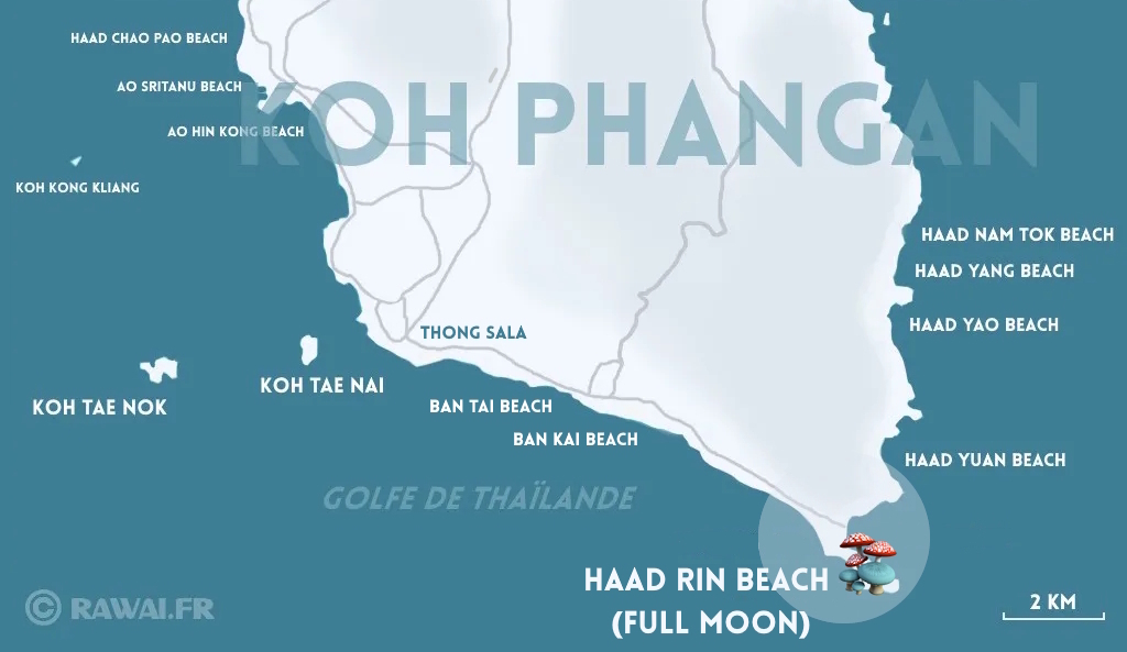 OU SE DEROULE LA FULL MOON PARTY EN THAILANDE