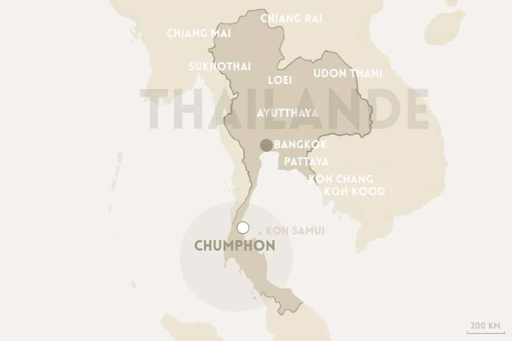 OU SE TROUVE CHUMPHON EN THAILANDE