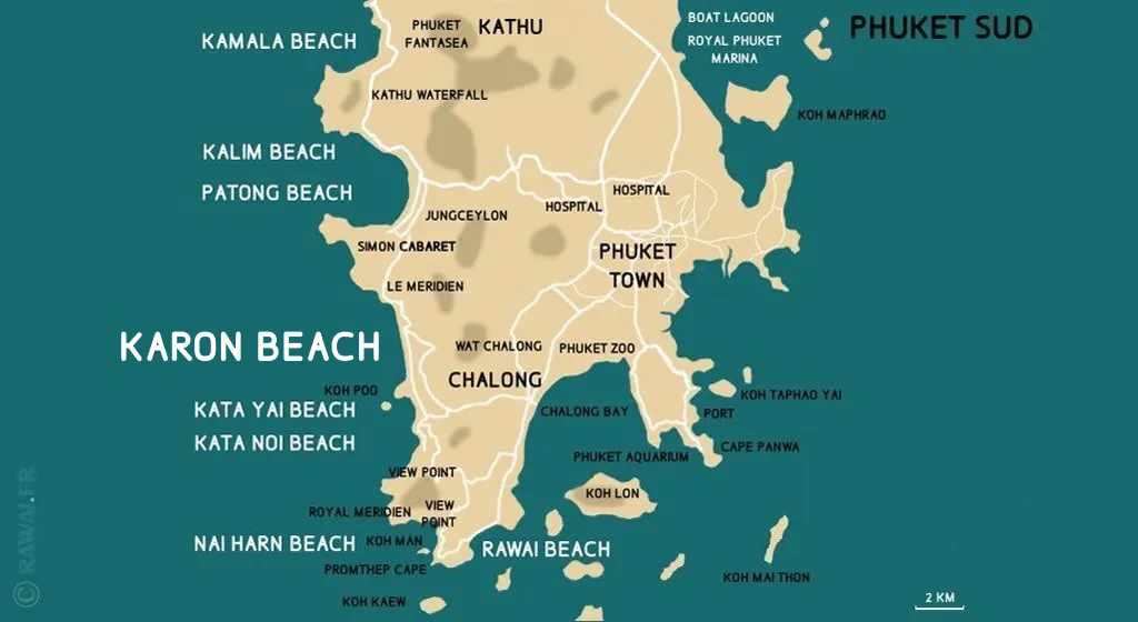 Où se trouve Karon beach