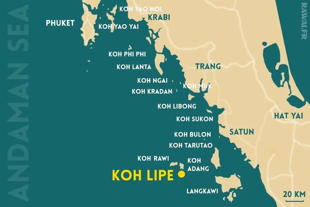 Où se trouve Koh Lipe en Thaïlande