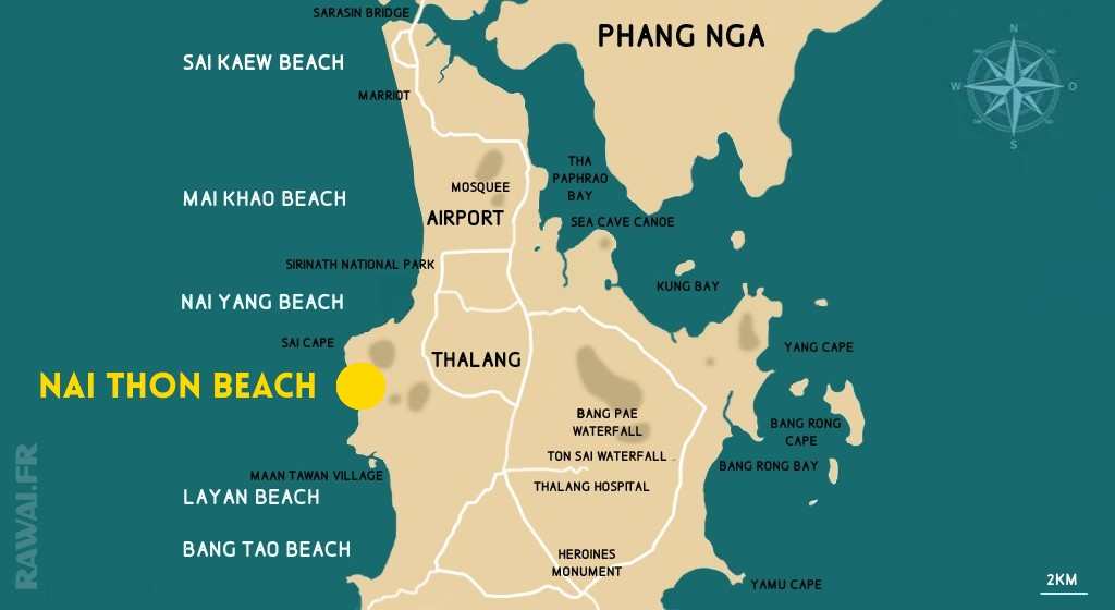 Où se trouve Nai Thon beach à Phuket