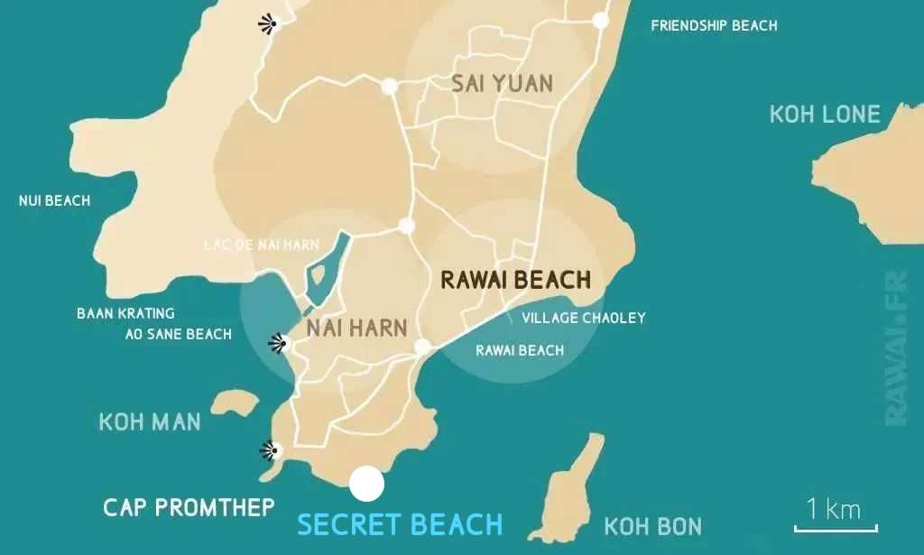 ou se trouve secret beach a rawai