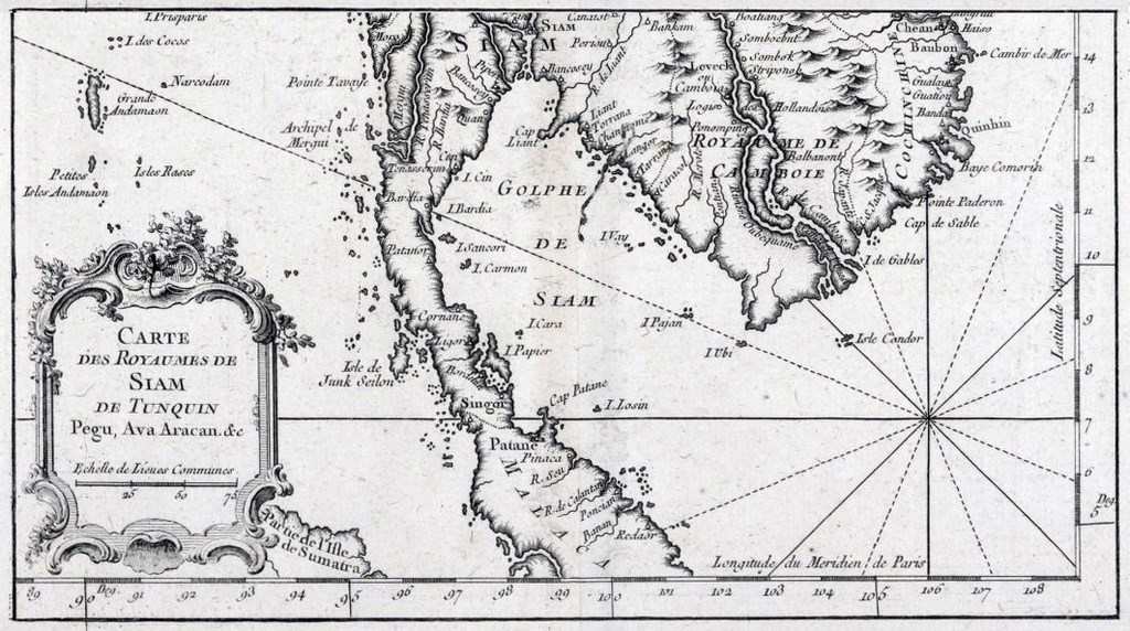 Carte de Phuket au début du 19 ème siècle