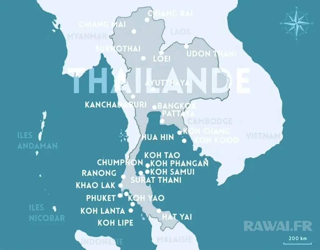 TRANSPORTS DEPUIS LES VILLES DE THAILANDE