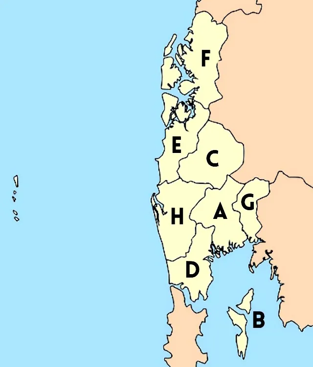 8 DISTRICTS PROVINCE DE PHANG NGA THAILANDE