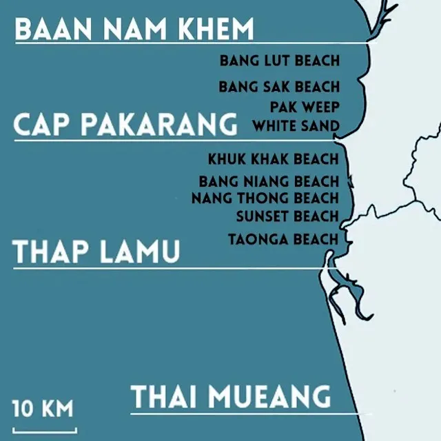 TOUTES LES PLAGES A KHAO LAK PHANG NGA