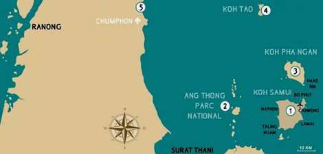 CIRCUITS ET ITINERAIRES A KOH SAMUI