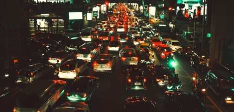 Embouteillage à Bangkok en Thaïlande